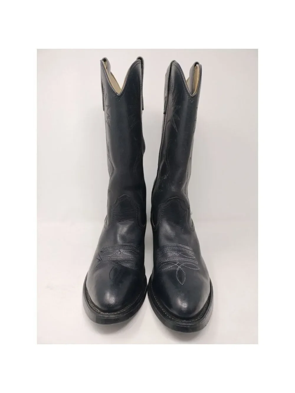 Knapp Neolite Vibram Soles 7.5 EE Cowboy Boots Black Made in USA